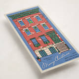 "Vintage Brownstone" - Tall Holiday Cards in Brick by Becky Nimoy - Detail