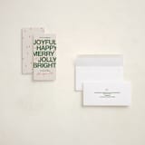 "Holiday scribbles" - Tall Holiday Cards in Pine by Owl and Toad - Assembled