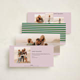 "Prep" - Holiday Cards in Petal by Annie Shapiro - Back of Card Options