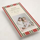 "Antique Stripes" - Holiday Cards in Berry by Robert and Stella - Detail