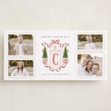 "Family Crest" - Holiday Cards in Currant by Susan Zinader - Front