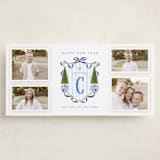 "Family Crest" - Holiday Cards in Blue Jay by Susan Zinader - Front