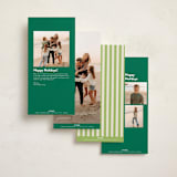 "Bold & Bright" - Holiday Cards in Balsam by Ekko Studio - Back of Card Options