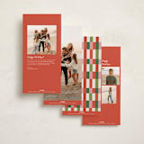 "Stripes of Joy" - Tall Holiday Cards in Jolly by Joyce Pinheiro - Back of Card Options