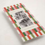 "Stripes of Joy" - Tall Holiday Cards in Jolly by Joyce Pinheiro - Detail