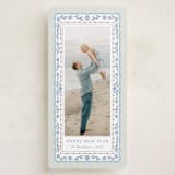 "Flourish frame" - Holiday Cards in Blue Jay by Lucrecia Caporale - Front