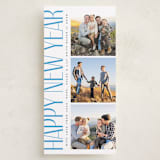"Stacked" - Tall Holiday Cards in Ocean by Owl and Toad - Front