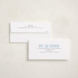 "Stacked" - Tall Holiday Cards in Ocean by Owl and Toad - FREE Recipient Addressing