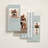 "Alpen" - Holiday Cards in Aqua by Jenna Holcomb - Back of Card Options