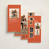 "Brooklynite" - Tall Holiday Cards in Brownstone by Gwen Bedat - Back of Card Options