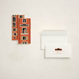 "Brooklynite" - Tall Holiday Cards in Brownstone by Gwen Bedat - Assembled