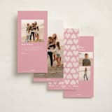 "All The Hearts" - Holiday Cards in Rose by Kristin Oliversen - Back of Card Options