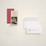 "Tidy Stripe" - Holiday Cards in Cream by Robert and Stella - Assembled