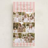 "Classic Six with Stripes" - Holiday Cards in Blush by Jackie Crawford - Front