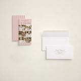 "Classic Six with Stripes" - Holiday Cards in Blush by Jackie Crawford - Assembled