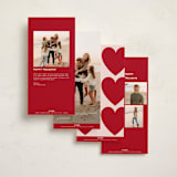 "trois heart" - Holiday Cards in Blush by Jennifer Lew - Back of Card Options