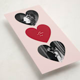 "trois heart" - Holiday Cards in Blush by Jennifer Lew - Detail