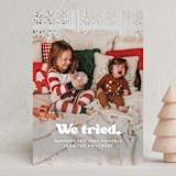 "We tried." - Holiday Cards in Snowy Night by Itsy Belle Studio - Front