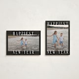 "Headlines" - Holiday Cards in Midnight by Ekko Studio - Photo Orientation Options
