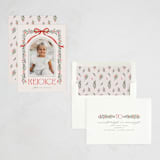 "Joyful-Bow" - Holiday Cards in Crimson by BR Designs - Assembled