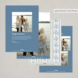 "Wildflower Holiday ribbon" - Holiday Cards in Blueberry by Jackie Crawford - Back of Card Options