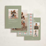 "Wildflower Holiday ribbon" - Holiday Cards in Forest by Jackie Crawford - Back of Card Options