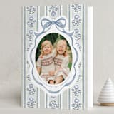 "Wildflower Holiday ribbon" - Holiday Cards in Blueberry by Jackie Crawford - Folded Card