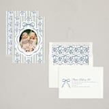 "Wildflower Holiday ribbon" - Holiday Cards in Blueberry by Jackie Crawford - Assembled