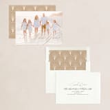 "Scripted" - Holiday Cards in Wheat by Shannon Chen of Four Wet Feet Studio - Assembled