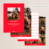 "Outlined Frame" - Holiday Cards in Cherry by AK Graphics - Back of Card Options