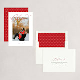 "Love and Cheers" - Holiday Cards in Poinsettia by Angellia Stefanie - Assembled