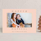 "Happy & Hopeful" - Holiday Cards in Tickled Pink by Keen Peachy - Front