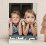 "Better Year" - Holiday Cards in Snow by Erica Krystek - Front