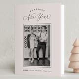 "Chic New Year" - Holiday Cards in Ecru by Hooray Creative - Folded Card