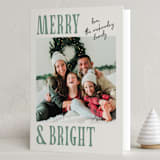 "Merry Modern" - Holiday Cards in Moss by Kelly Watkins - Folded Card