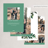 "Fresh Start Boughs" - Holiday Cards in Snow by Grace Kreinbrink - Back of Card Options