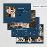 "Fresh New Year" - Holiday Cards in Navy by Morgan Ramberg - Back of Card Options