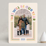"This Will Be Our Year Arched Type" - Holiday Cards in Candy Jar by Ampersand Design Studio - Front