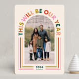 "This Will Be Our Year Arched Type" - Holiday Cards in Pomegranate by Ampersand Design Studio - Front
