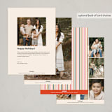 "This Will Be Our Year Arched Type" - Holiday Cards in Pomegranate by Ampersand Design Studio - Back of Card