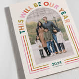"This Will Be Our Year Arched Type" - Holiday Cards in Pomegranate by Ampersand Design Studio - Detail
