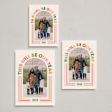 "This Will Be Our Year Arched Type" - Holiday Cards in Pomegranate by Ampersand Design Studio - Formats Available