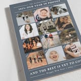 "Year in Photos" - Holiday Cards in Slate Blue by Meggy Masters - Detail