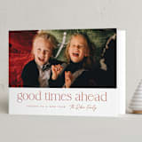 "good times ahead" - Holiday Cards in Peppermint by Nicole Barreto - Folded Card