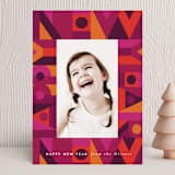 "Blockus" - Holiday Cards in Berry by AK Graphics - Front