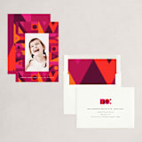"Blockus" - Holiday Cards in Berry by AK Graphics - Assembled