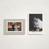 "Bold Cheers" - Holiday Cards in Ink by Emily Sabol Goss - Photo Orientation Options