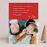 "Kinda Normal" - Holiday Cards in Ruby by Hudson meet Rose - Front