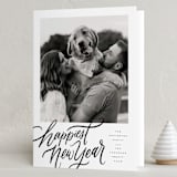 "Happy!" - Holiday Cards in Ink by Wildfield Paper Co - Folded Card