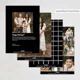 "Picturesque" - Holiday Cards in Onyx by Kacey Kendrick Wagner - Back of Card Options
